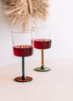 The Mia Line Şarap Kadehi Yeşil 300 ml - Görsel 2