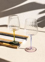 The Mia Şarap Kadehi Mavi Pembe 600 ml - Görsel 2