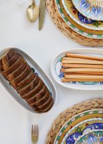 The Mia Limoncello Oval Servis 2'li Set Gri 26 cm - Görsel 2